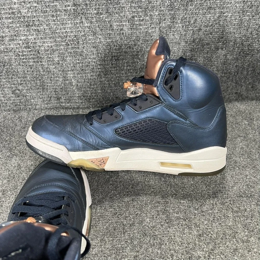 Jordan Air Jordan 5 Retro Bronze Shoes Mens Size 10.5 Blue Basketball 136027-416
